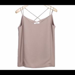 Women’s chiffon strappy tank top